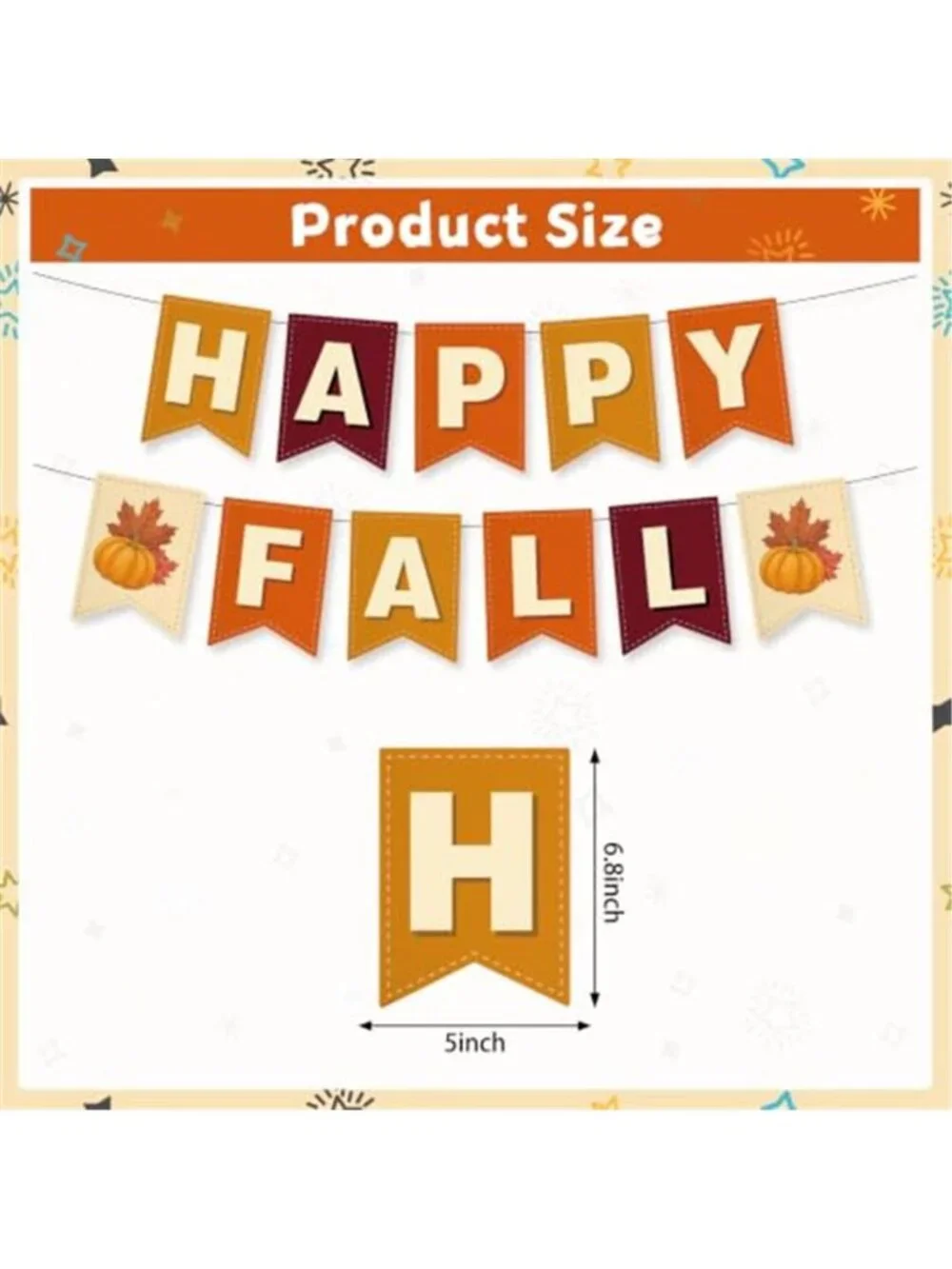 Happy Fall Banner Fall Decorations for Home Indoor Outdoor